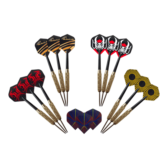 Winmau Blade 6 Bundle with 12 McDart steel darts and catch ring