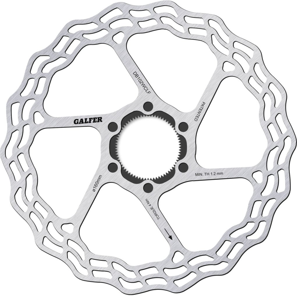Galfer Wave Brake Disc - Road/Gravel | Fixed | Centerlock - Fulcrum AFS