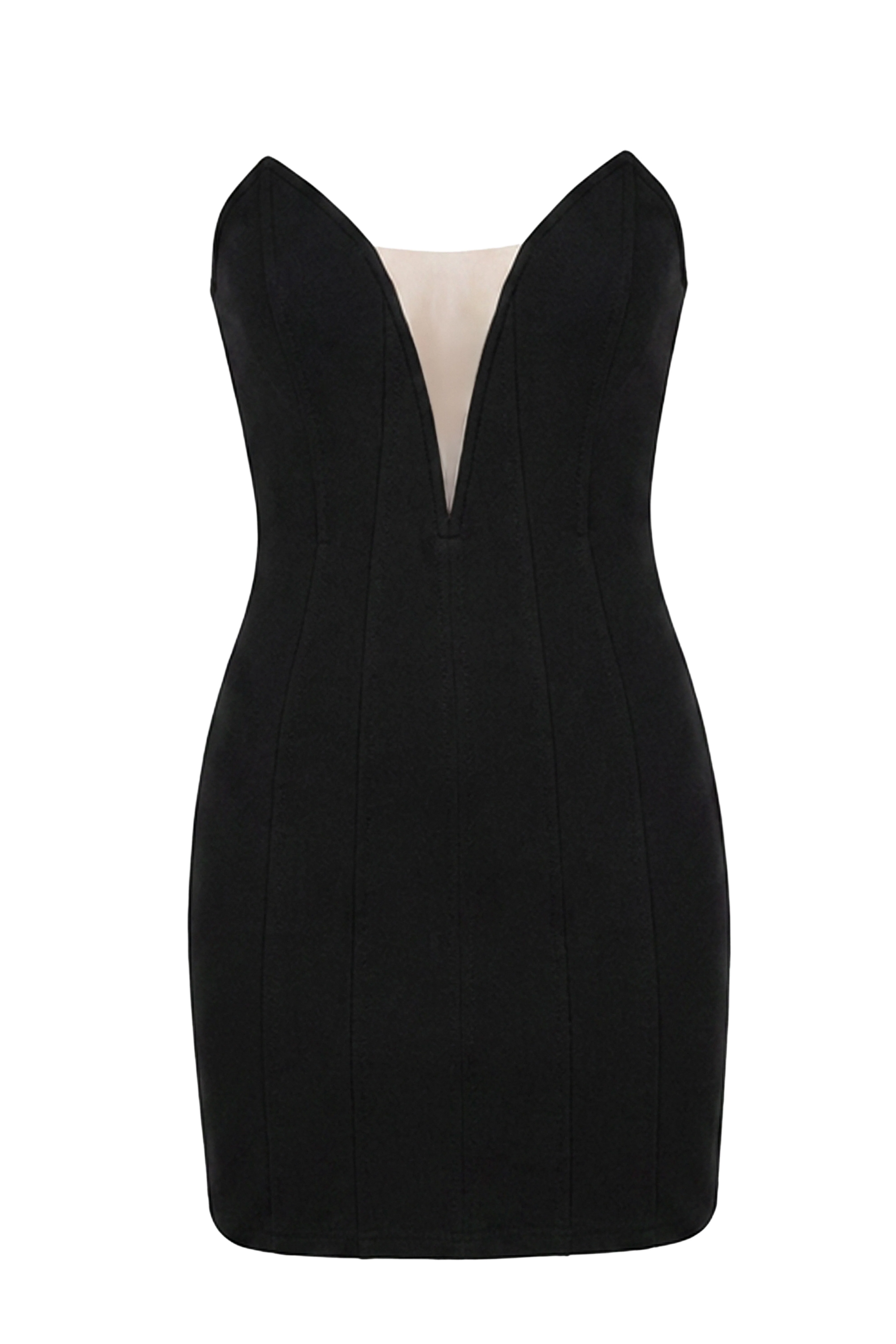 Black Gilded Radiance Mini Dress