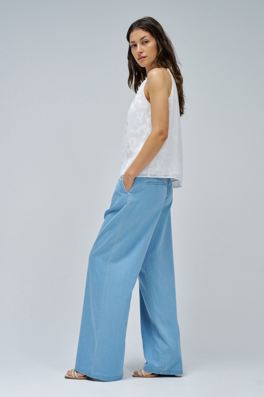 TOP WITH JACQUARD EMBROIDERY