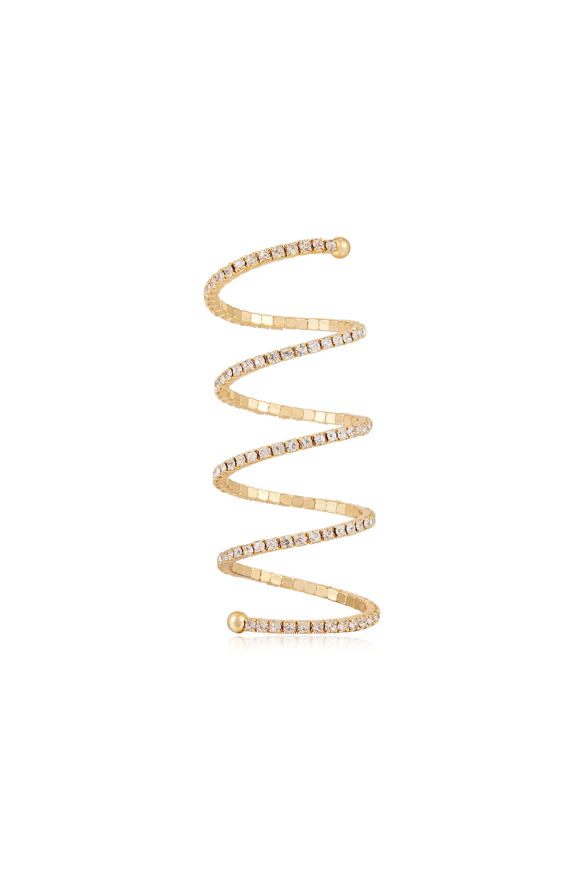 Spiral Down Crystal Ring