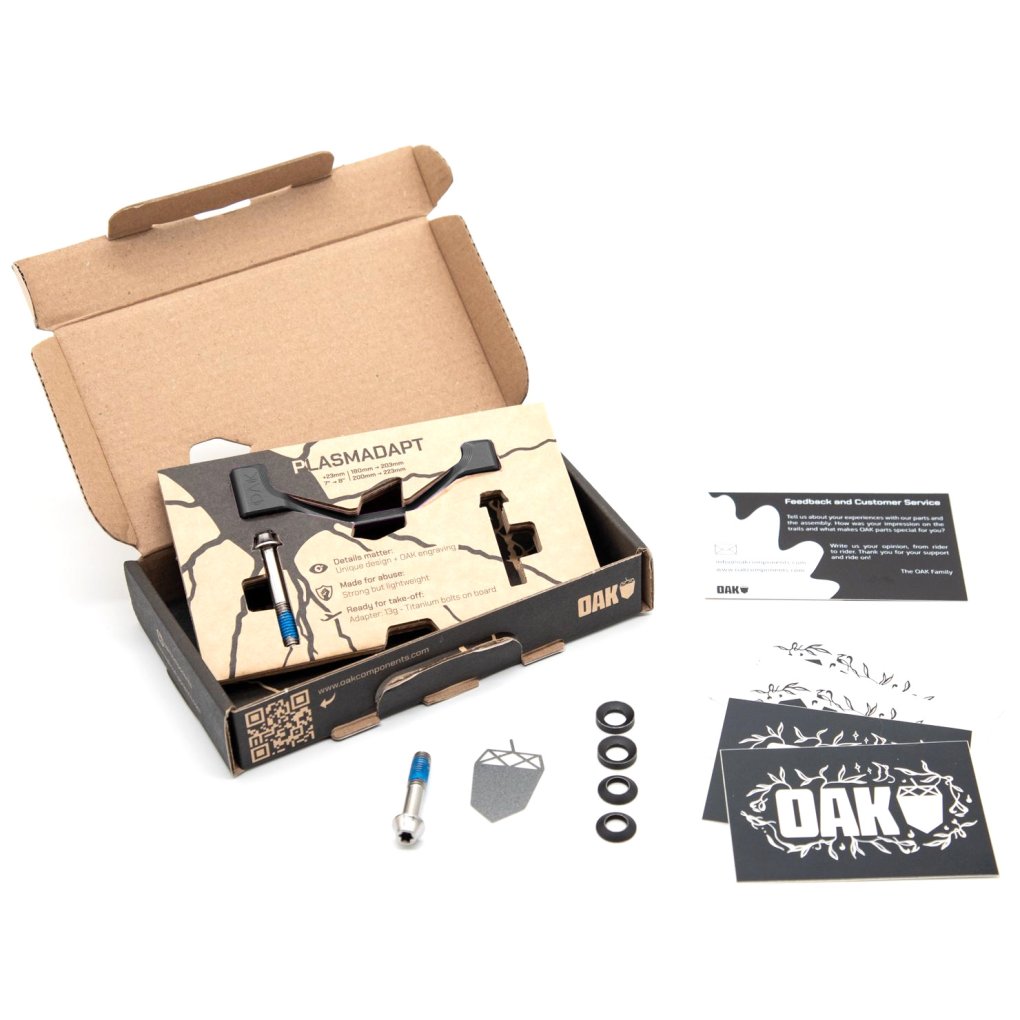 OAK Components PLASMADAPT Brake Caliper Adapter | Postmount +23mm - black