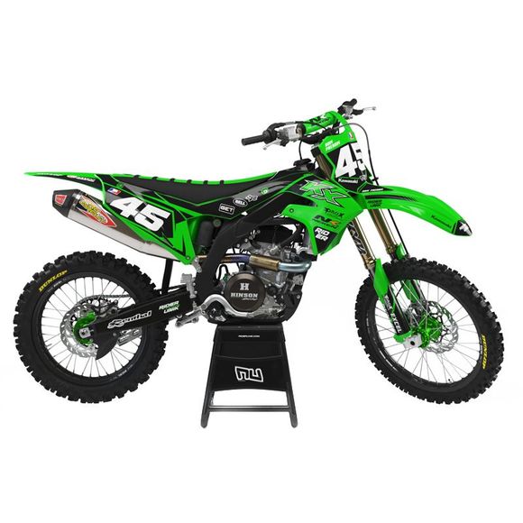 RiderUnik DBY deco kit - Green / BlackKAWASAKI 125 KX 125 (KX125K) - 1994 - 1998Ref: ru1161 / kaw-dby-6