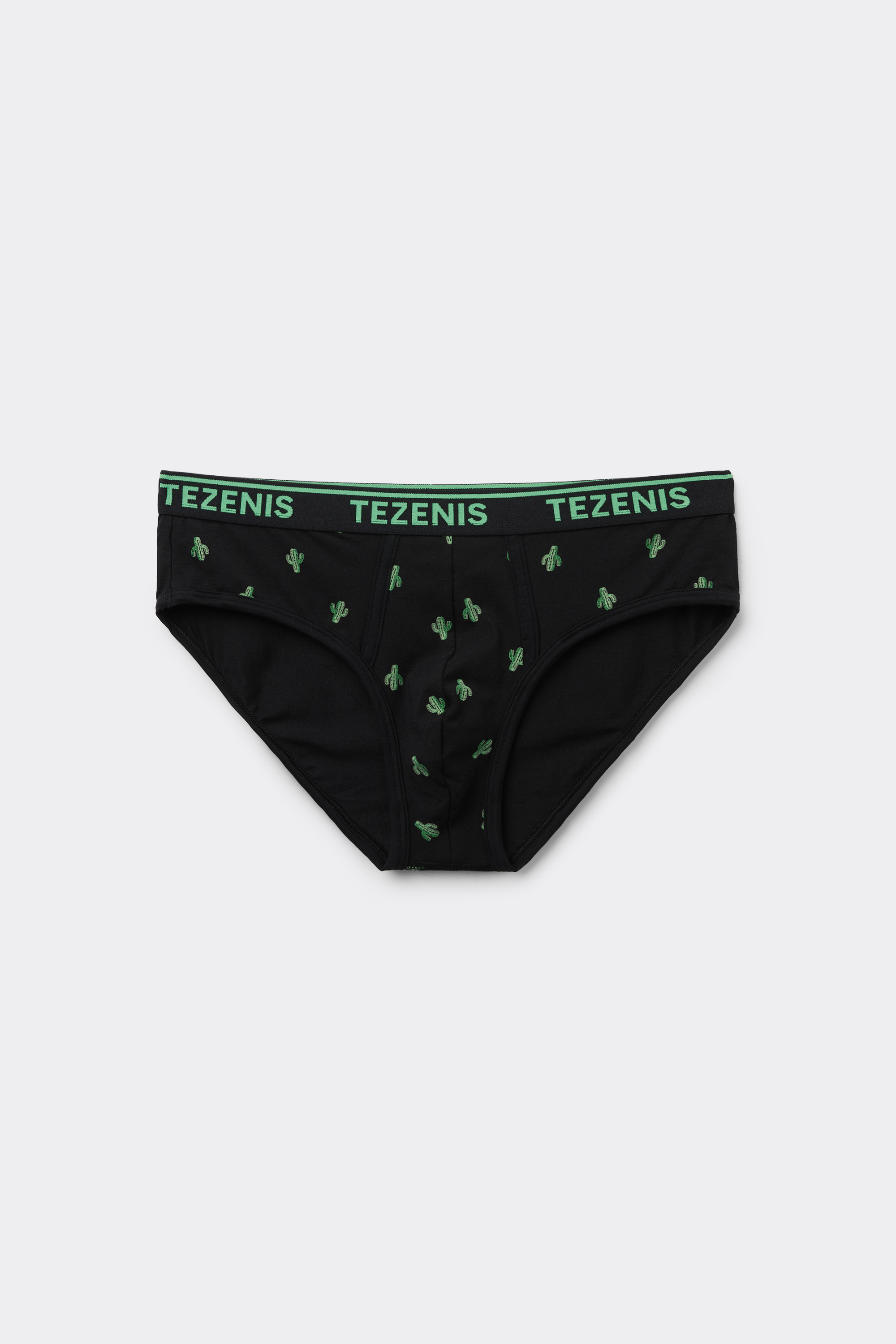 Printed Cotton Bikini Bottoms with Logo