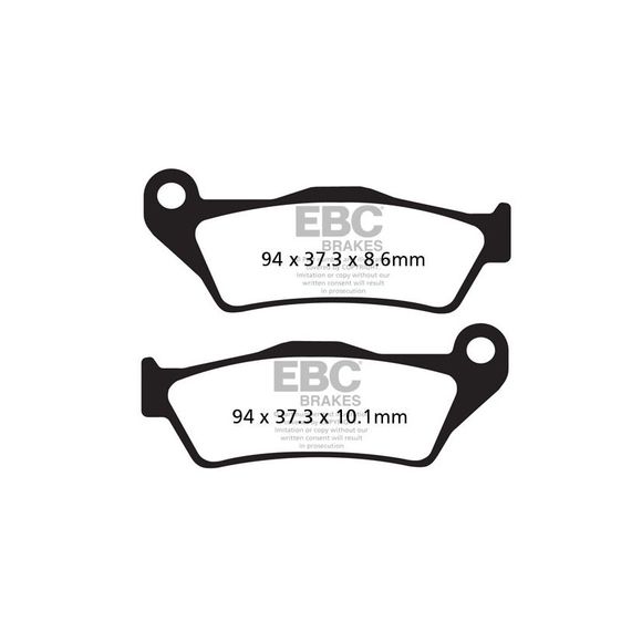 Plaquettes de freins EBC Organique arrièreRef : FA363 / 17210009