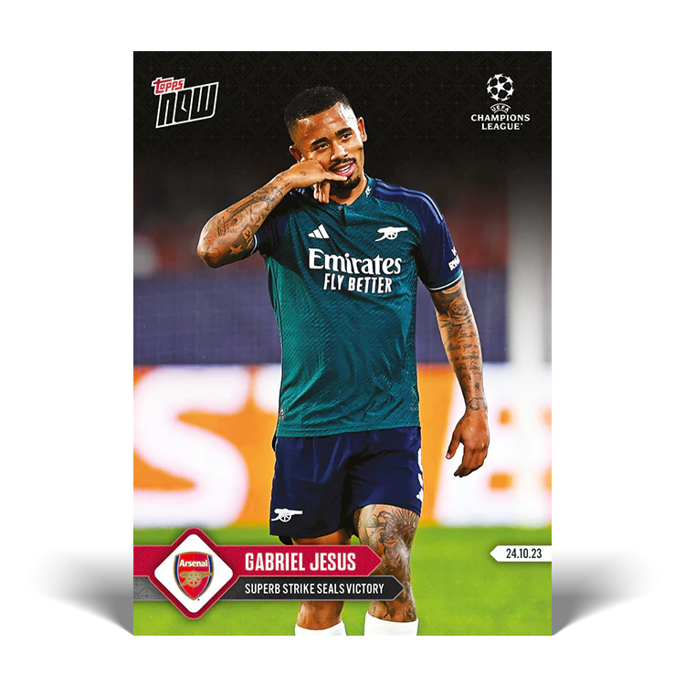 Topps UK - Gabriel Jesus - Superb strike seals victory - UCL TOPPS NOW® Card #43