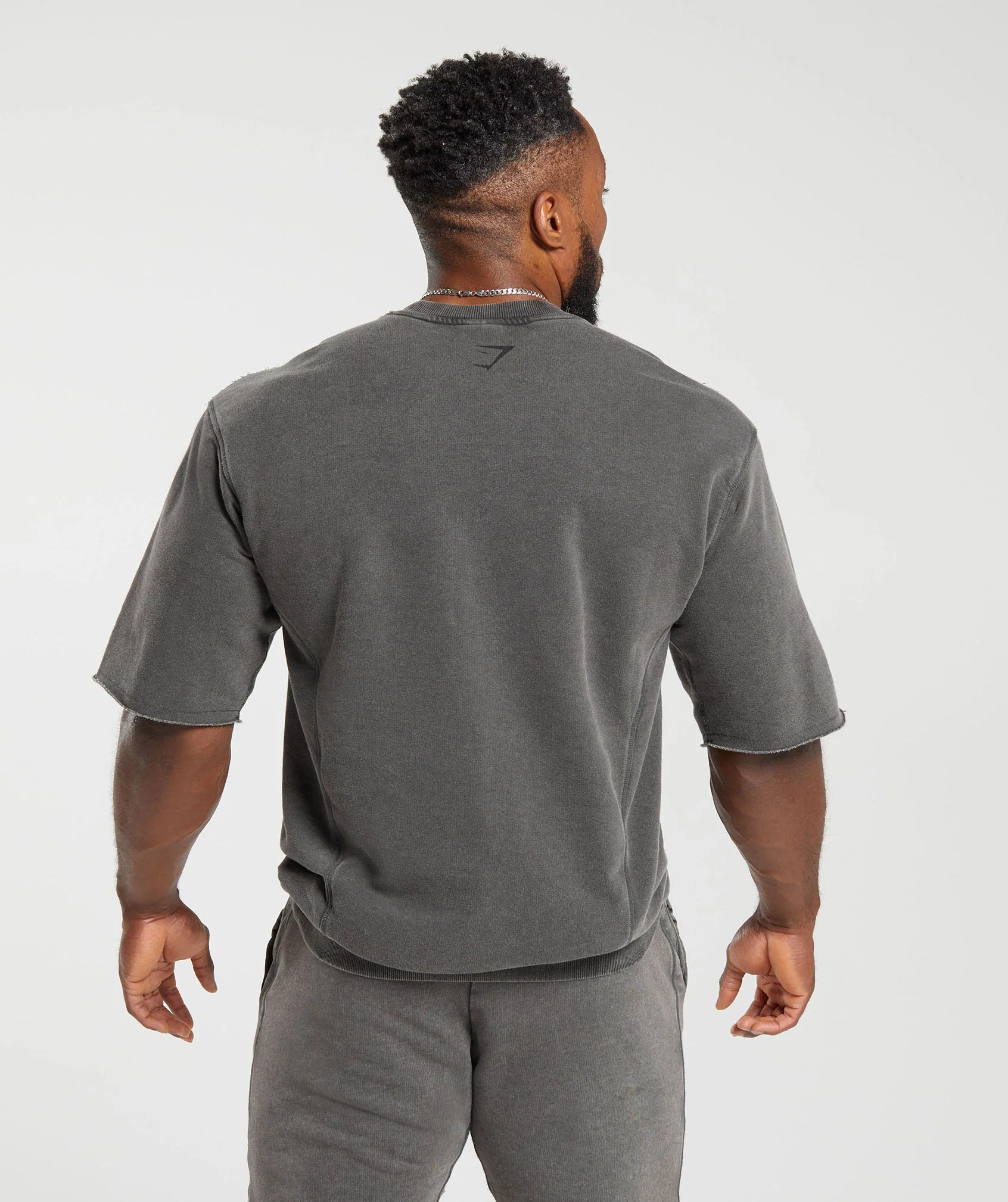 Heritage Washed Short Sleeve Crew Onyx Grey