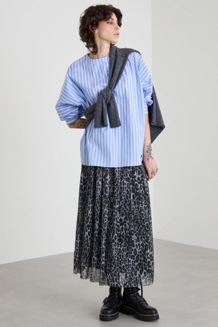 Kimono sleeve tunic - PALE BLUE
