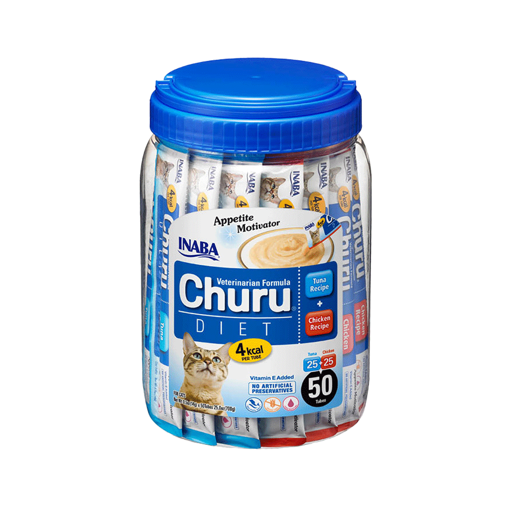 Churu Diet Natural Appetite Motivator Chicken & Tuna - 50 pieces