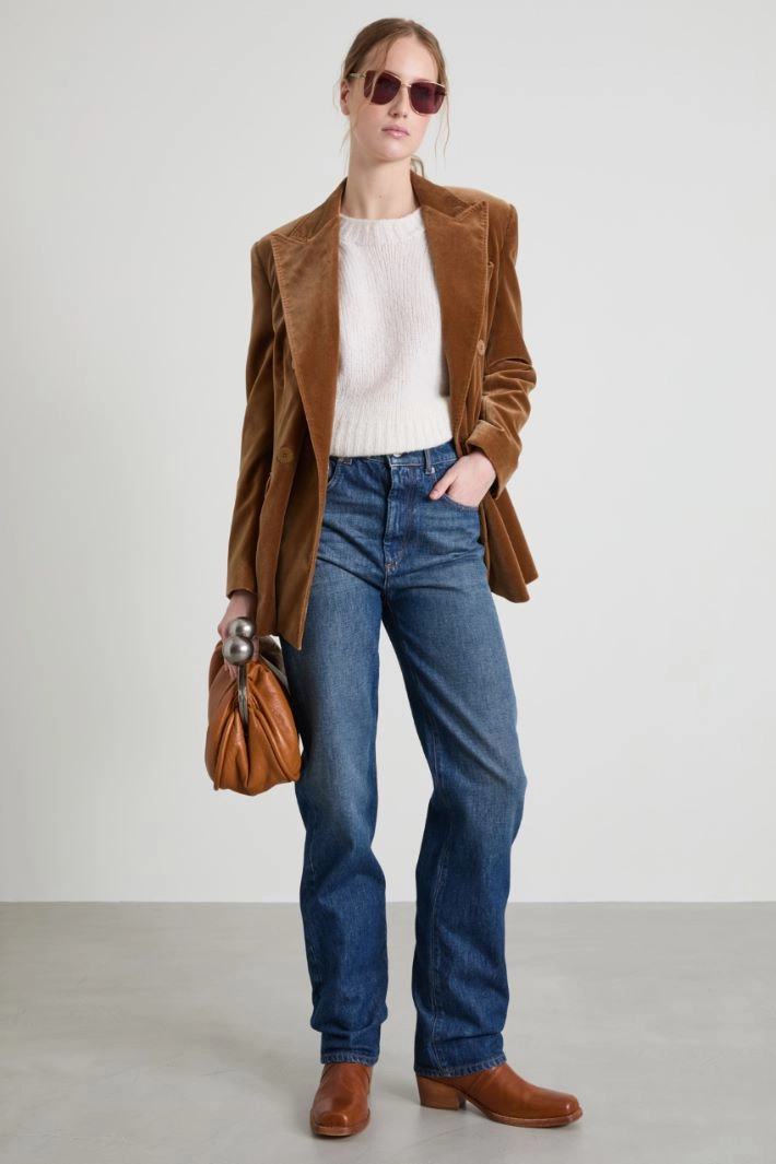 Straight denim trousers - BLUE