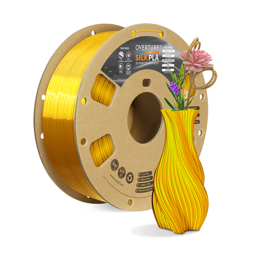 Overture Silk PLA 3D Printer Filament 1.75mm