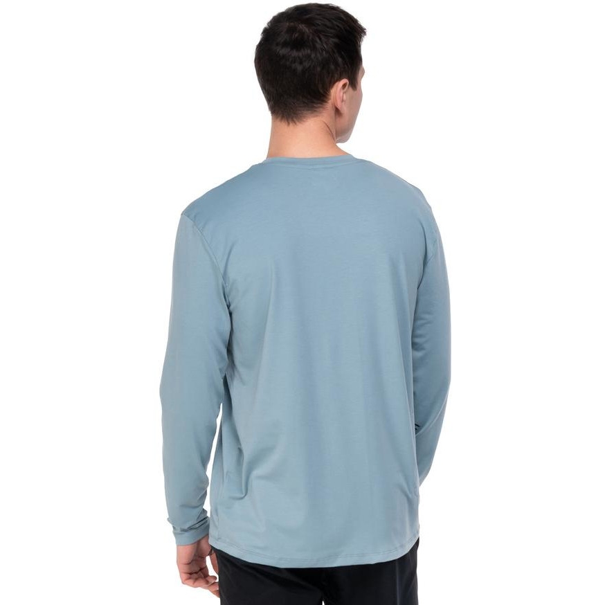 CUBE MTB Soft Touch Round Neck Long Sleeve Jersey Men - blue