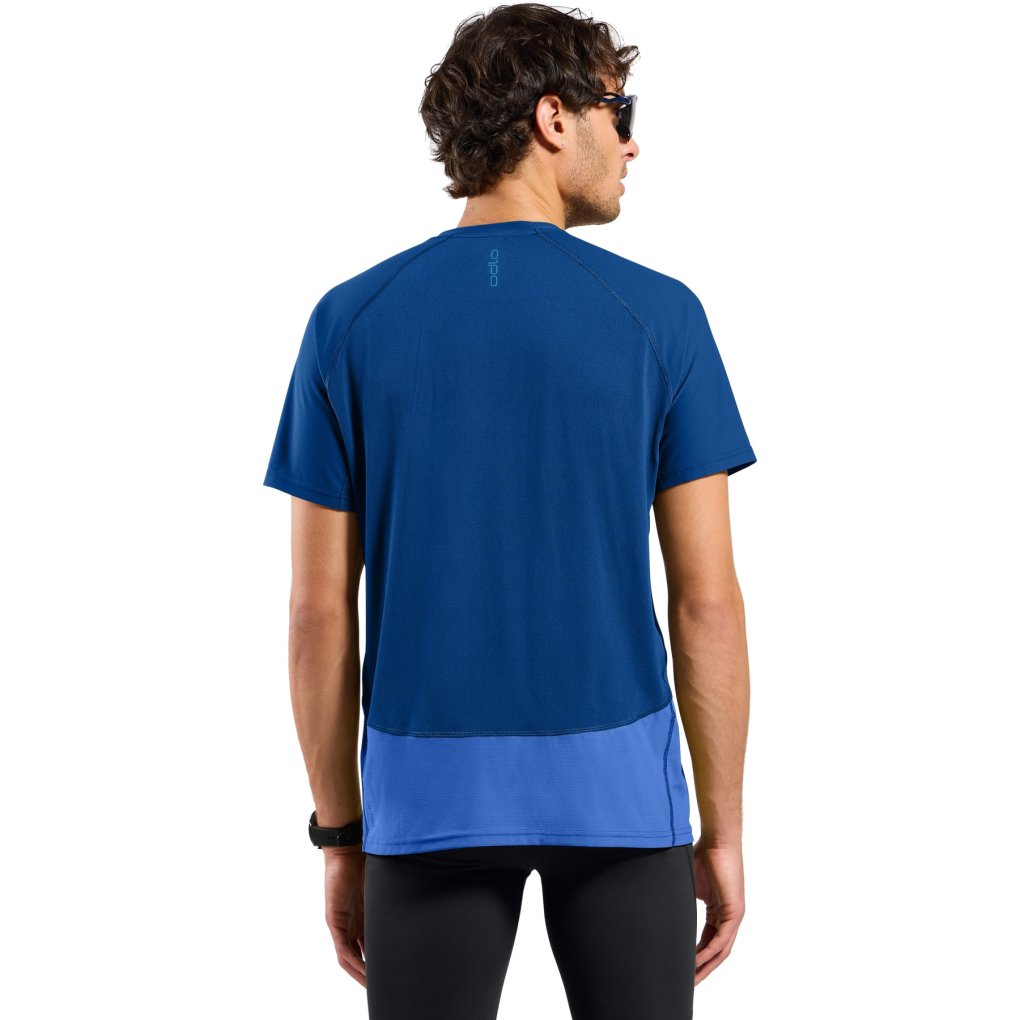 Odlo X-Alp Trail Running T-Shirt Men - dazzling blue - mazzarine blue