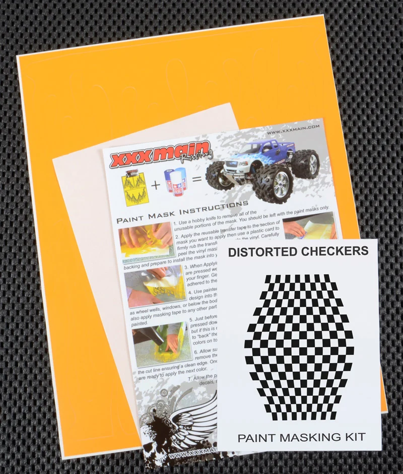 Distorted Checkers Paint Mask XXX Main Racing XXXM002L