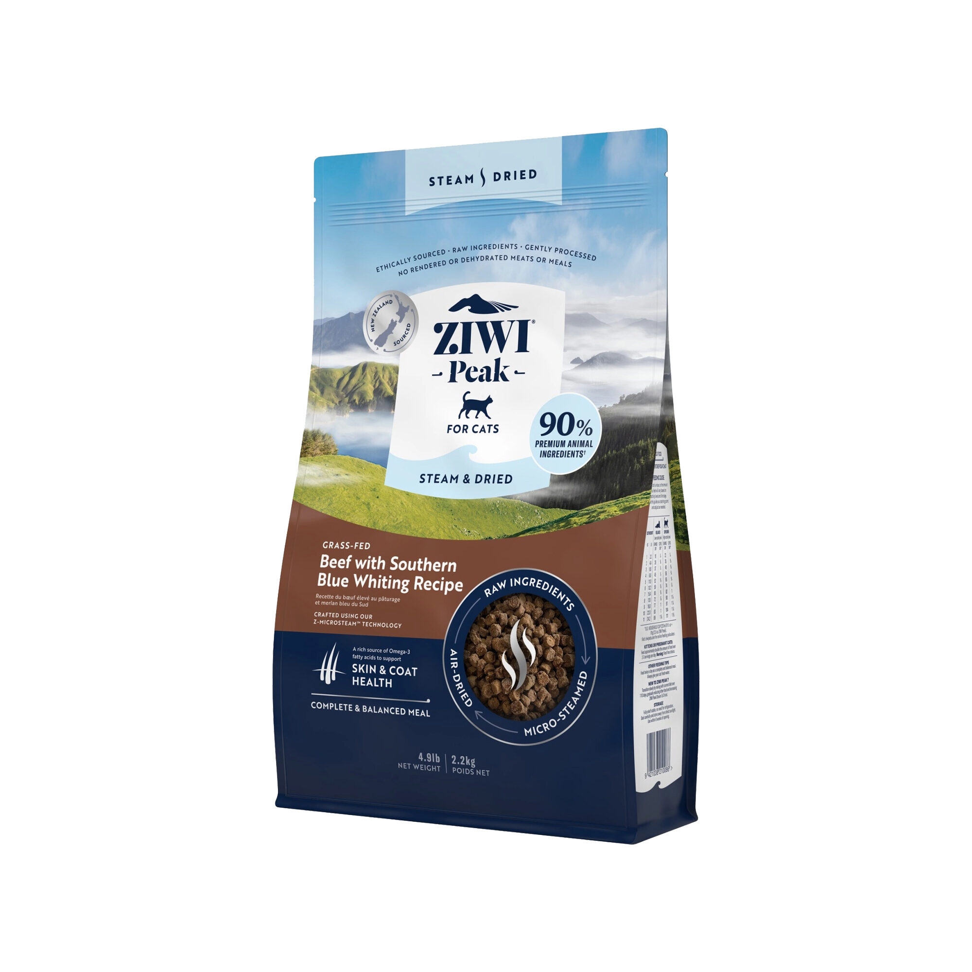 Ziwi Peak Steam & Dried Cat Food - Beef - 800 g