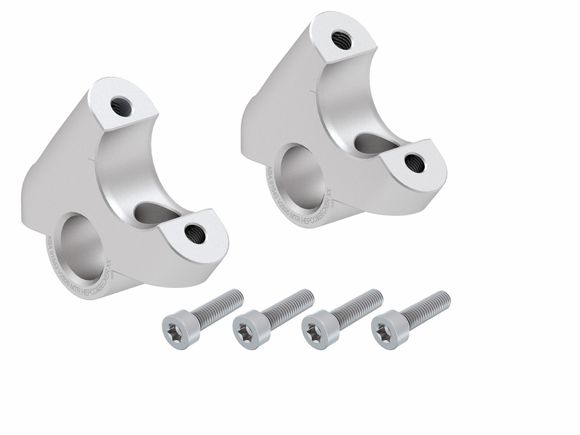 Hepco & Becker handlebar riser with offset 30 mm high and 24 mm back - silverBMW 1250 R 1250 GS ABS (0D91) - 2019 - 2023Ref: HBE00955A / 42456514 00 09