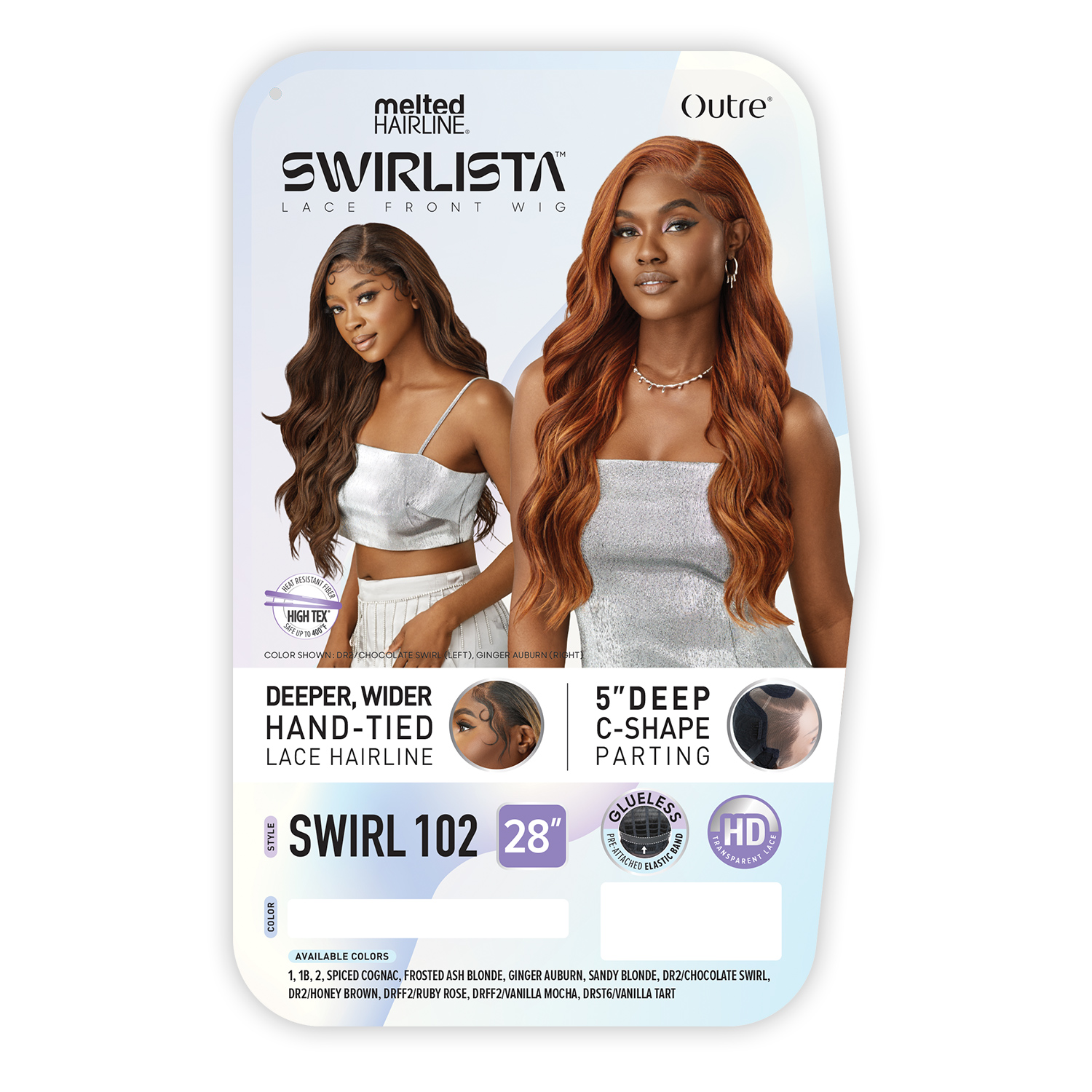 Outre HD Lace Front Wig Melted Hairline Glueless Swirlista Swirl 102