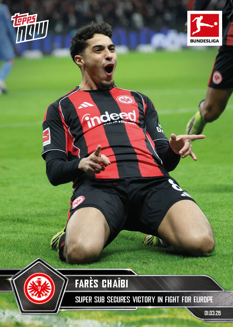 Farès Chaïbi - 2025-26 Bundesliga Topps NOW® - Card 139 - PR: 209