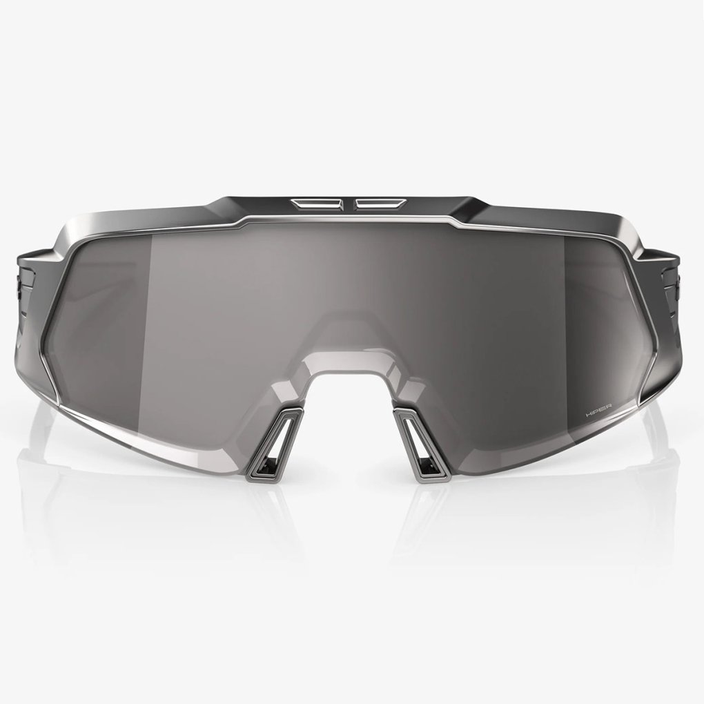 100% Korbin X Glasses - Gloss Black Chrome - HiPER Silver Chrome Mirror