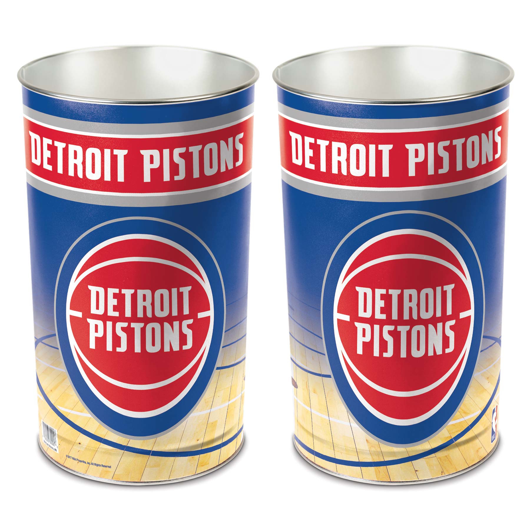 Detroit Pistons WinCraft Metal NBA Wastebasket