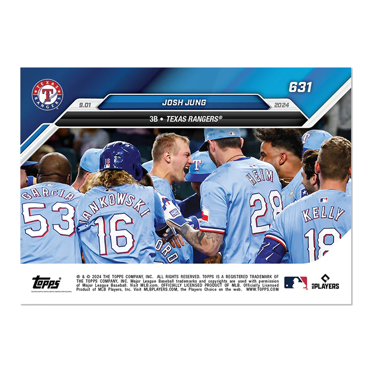 Josh Jung - 2024 MLB TOPPS NOW® Card 631