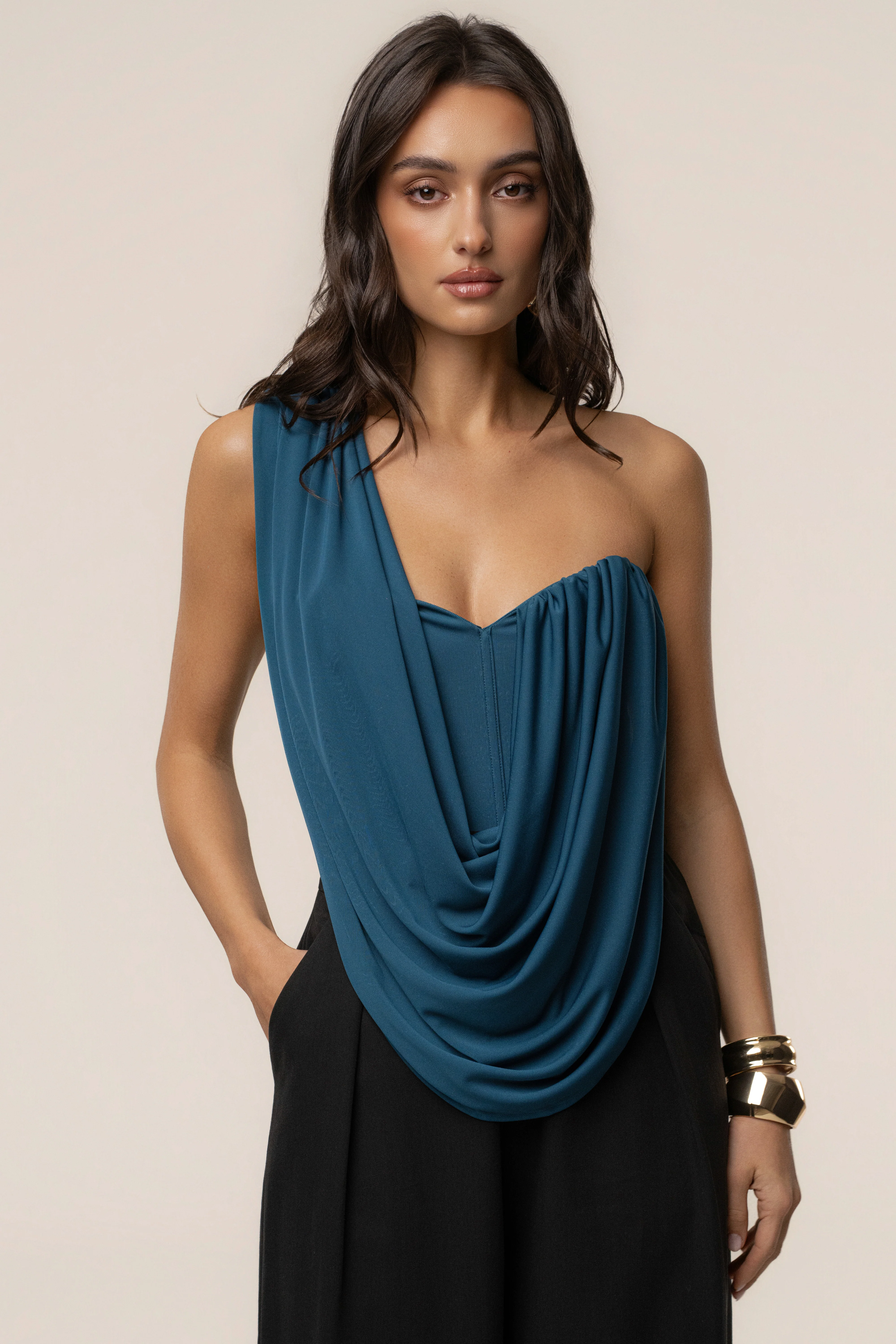 Dark Teal Night Bloom Bodysuit