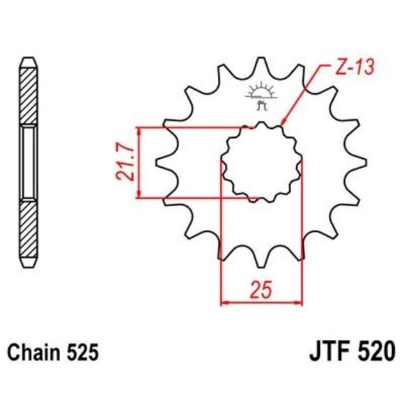 JT. anti-noise steel 520 - 525Ref: JTC01745A / 1074286004