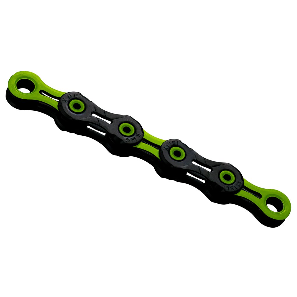 KMC DLC Chain - WAXED | 11-speed - black/green