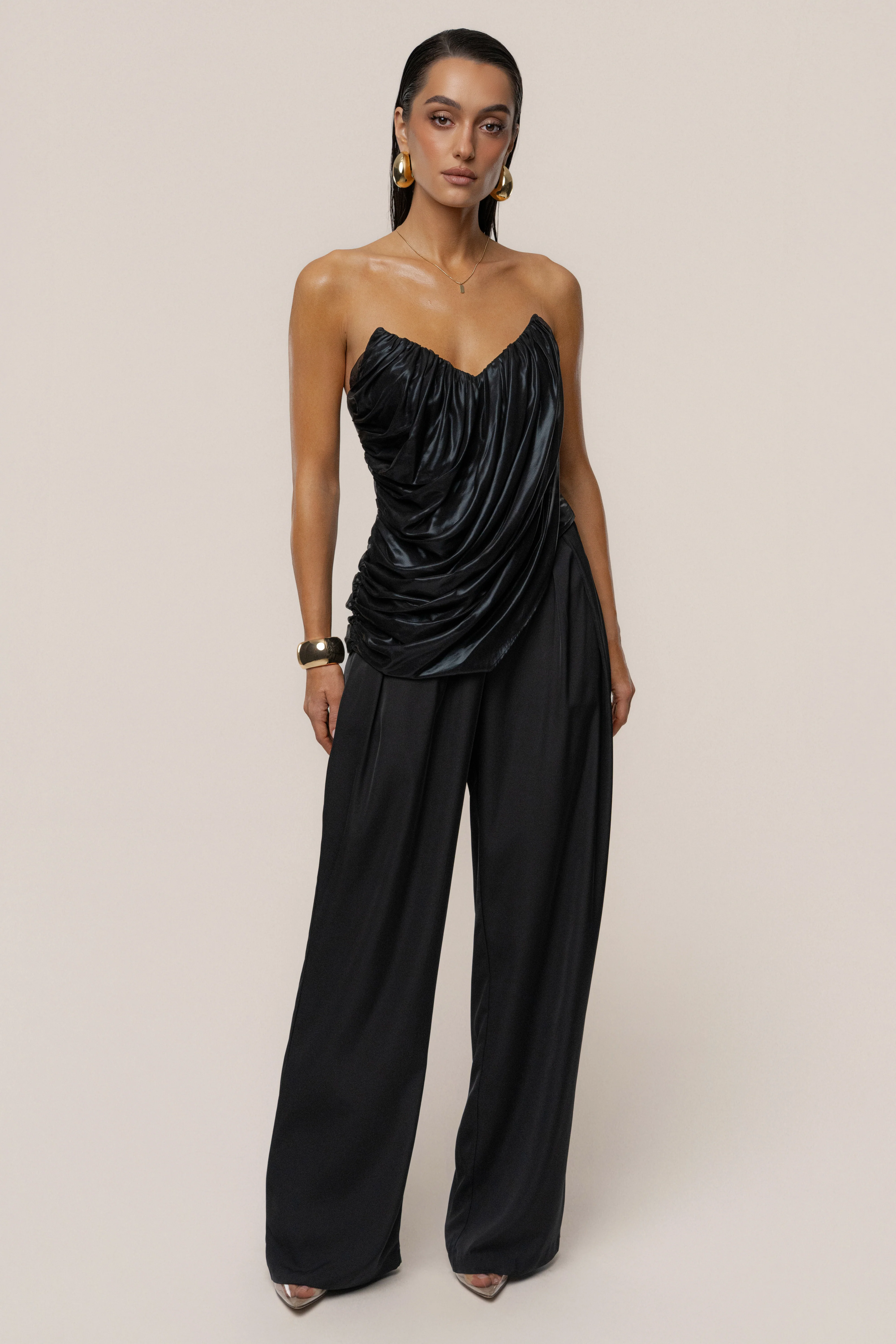 Black Soirée Metallic Top