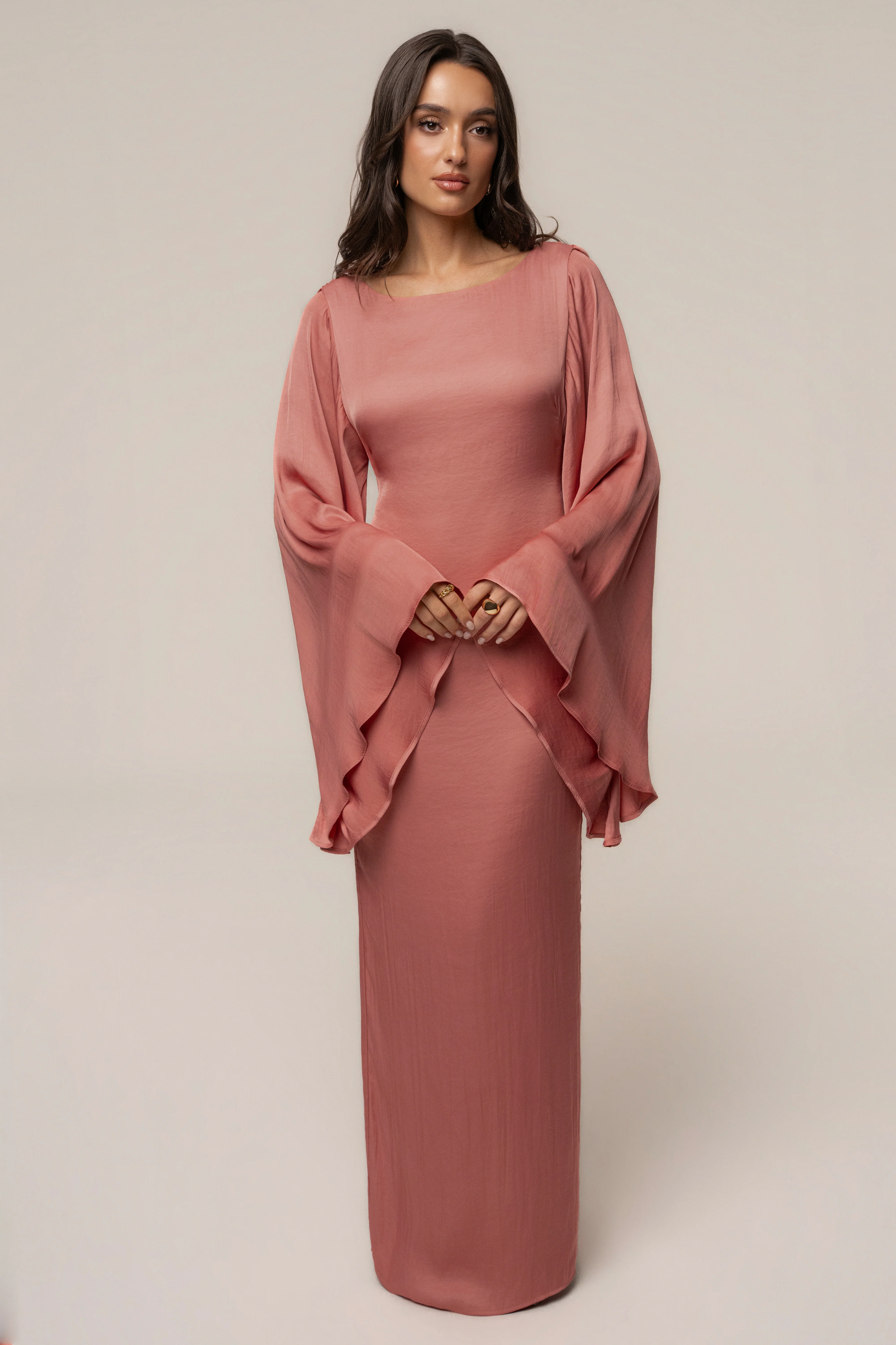 Peach Soft Current Maxi Dress