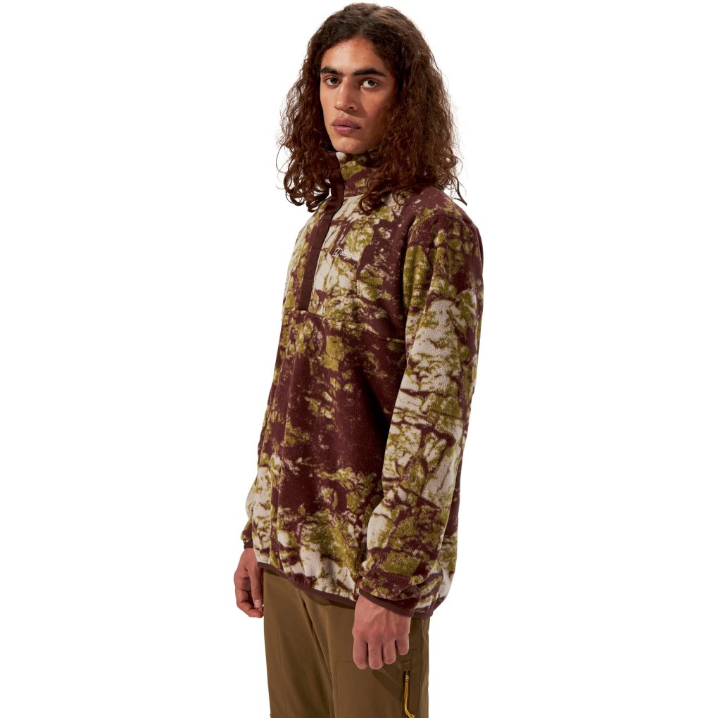 Berghaus Felltop Snap Pullover Men - Simonside Rk Print Taupe/Cedar Brown