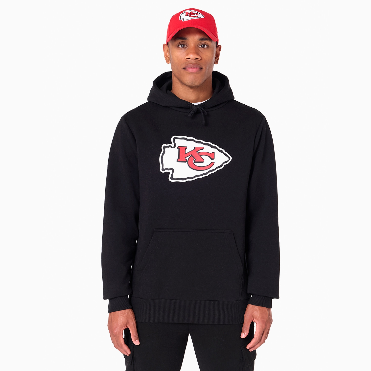 Kansas City Chiefs Logo Hoodie New Era NFL Sweatshirt Black
