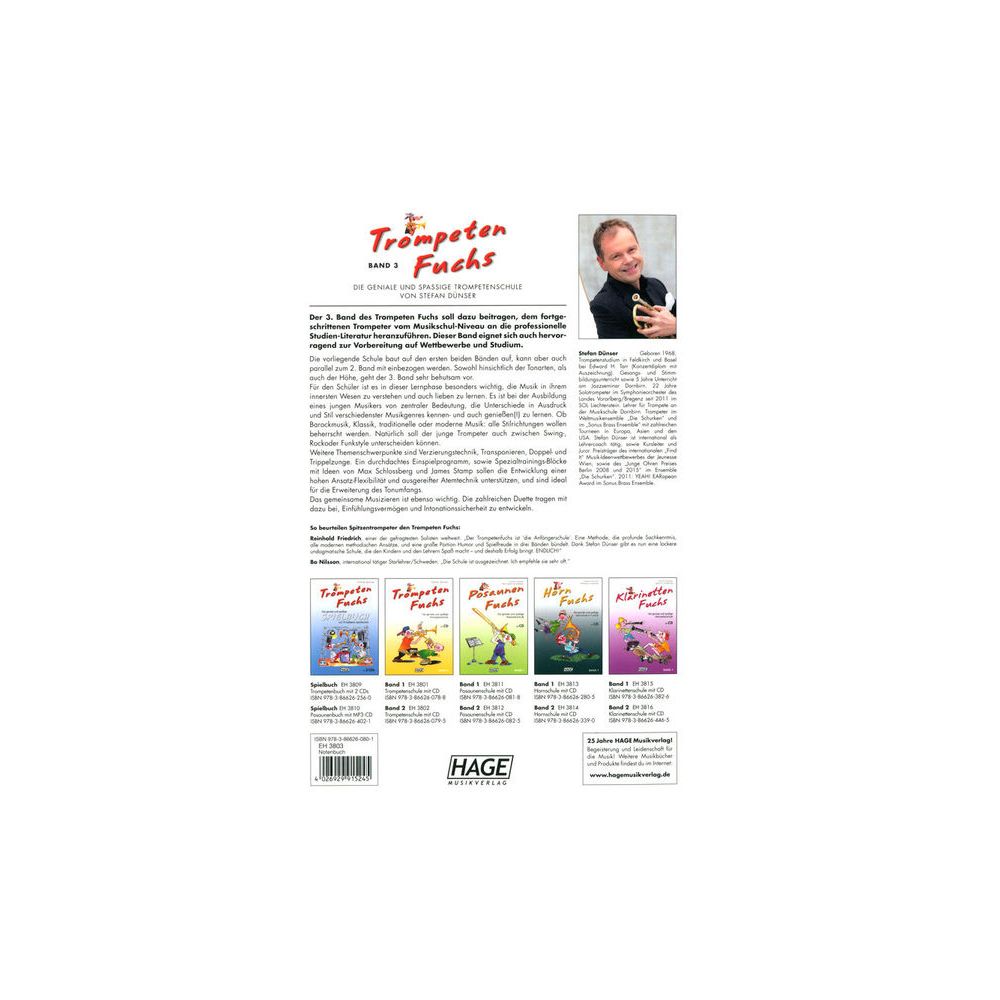 Hage Musikverlag Trompeten Fuchs 3 – Thomann Ireland