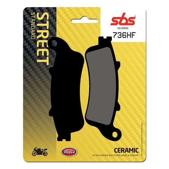 SBS 736HF Organic Rear Brake PadsRef: 736HF / 736000