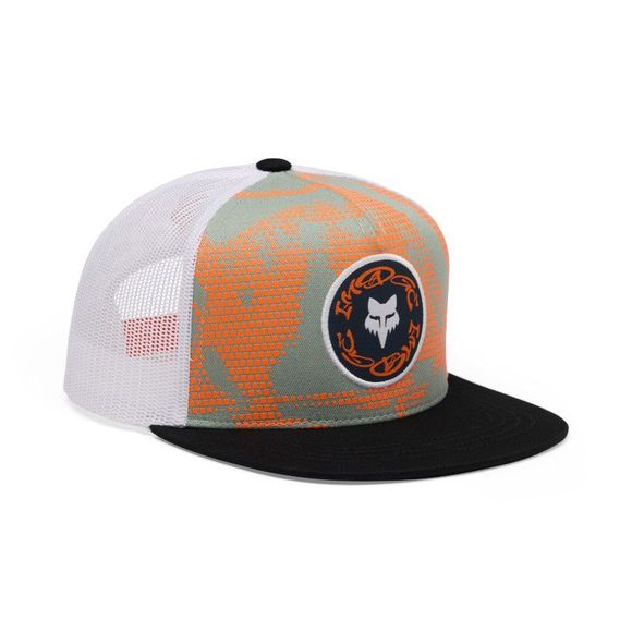 Fox Image Print Snapback Hat Child Cap - White / OrangeRef: Fx6412 / 38442-C84-Os