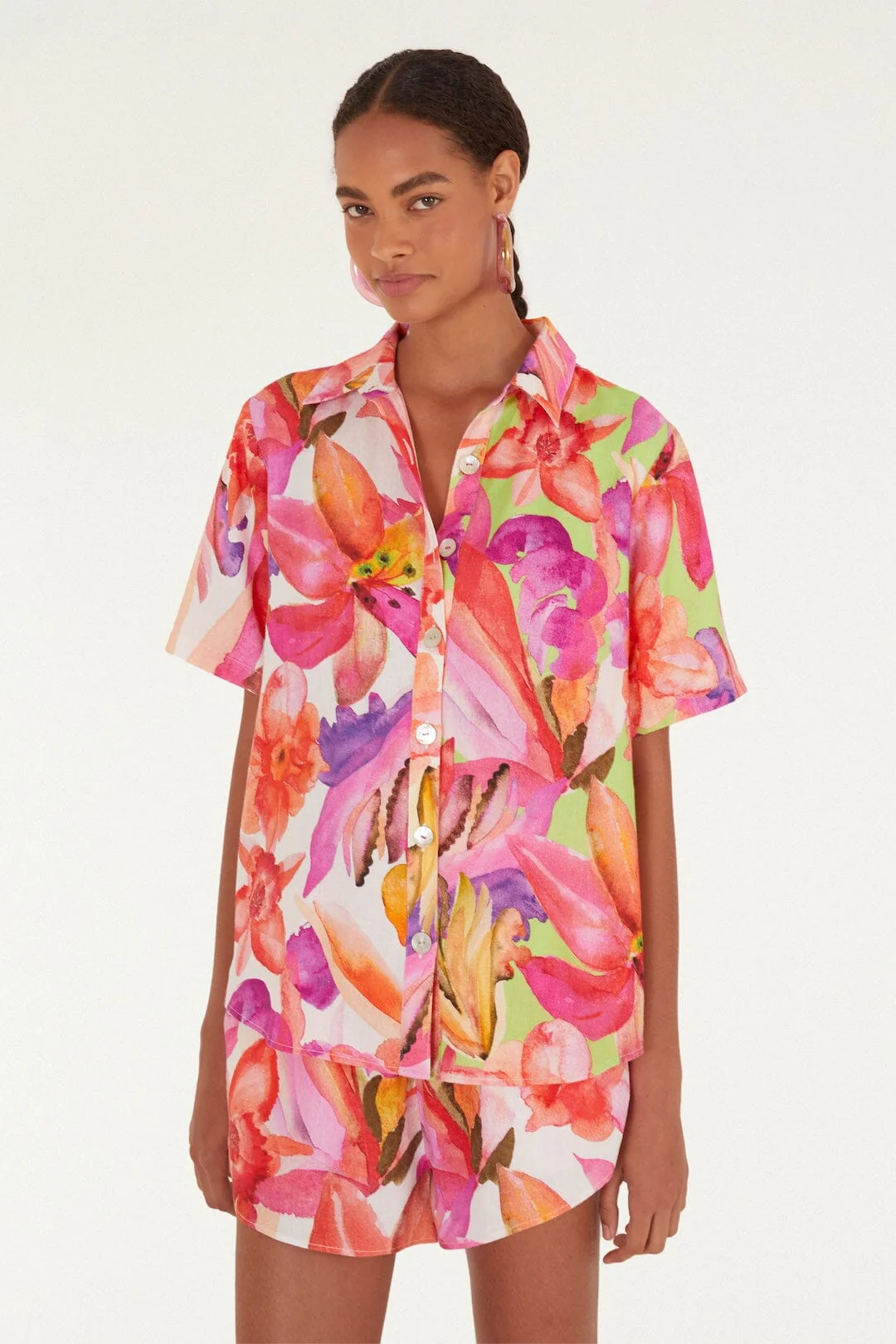 Multicolor Artsy Flora Shirt
