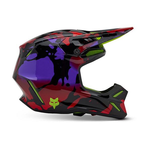 Casque cross Fox V3 THROTTLE 2025 - Jaune / NoirRef : FX5689
