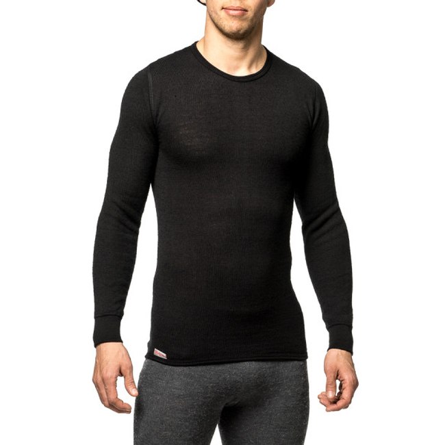 Woolpower Crewneck 200 Undershirt Unisex - black