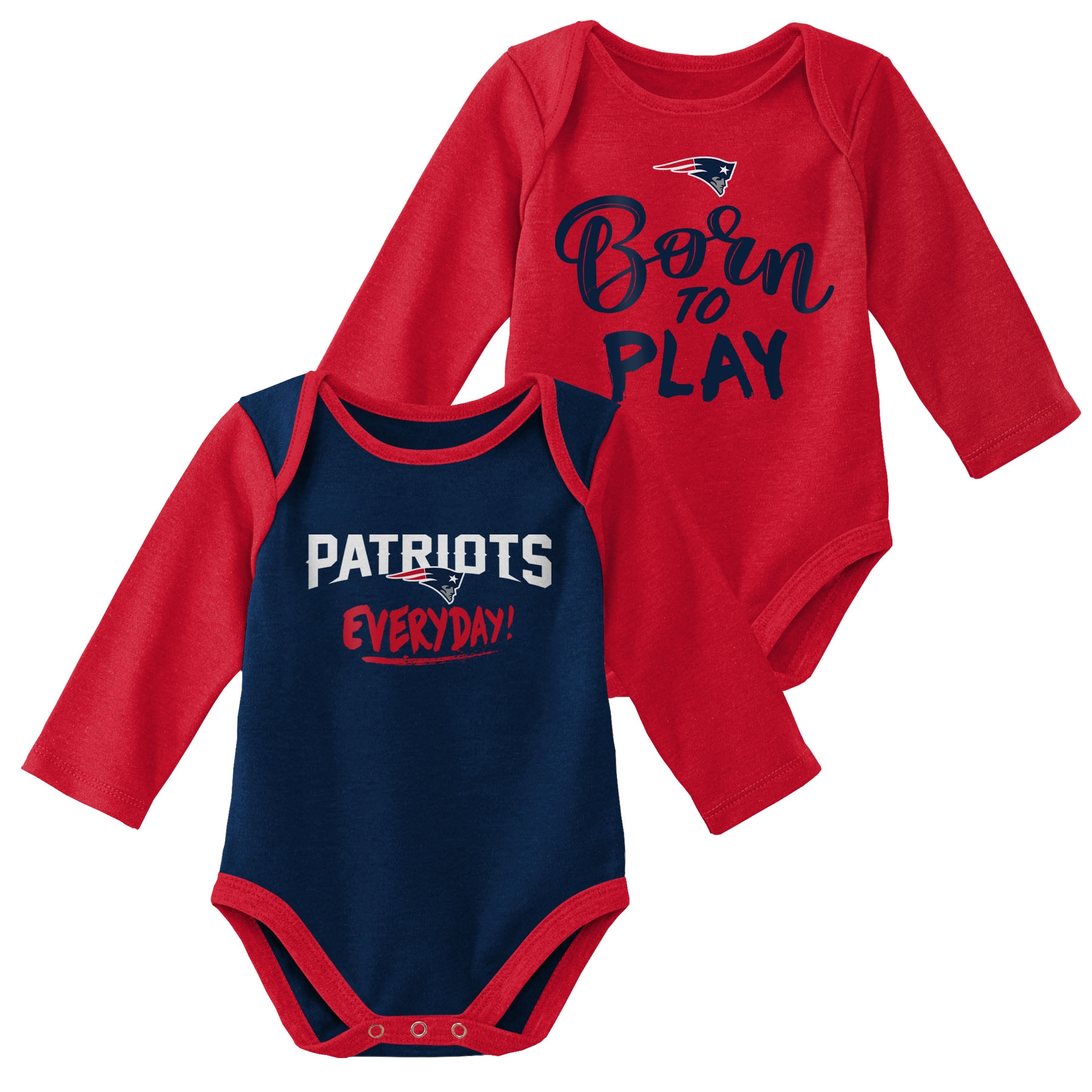 New England Patriots Born to Play NFL Baby Bodysuit Set (2-Piece)