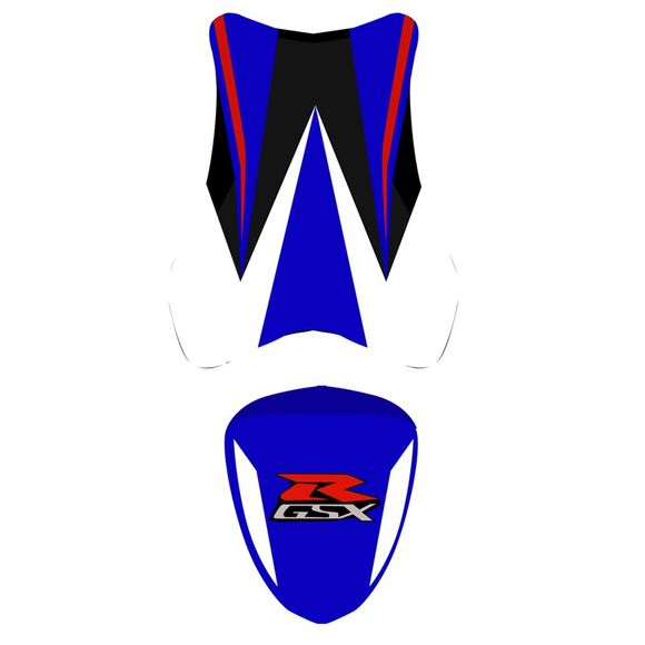 Housse de selle Bagster Bleu/Blanc/Noir/Rouge/Lettres RougesSUZUKI 1000 GSX-R 1000 - 2007 - 2008Ref : 2185B