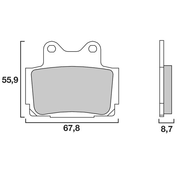 Brembo Sinter Metal Sintered Rear Brake PadsRef: 07YA12SP