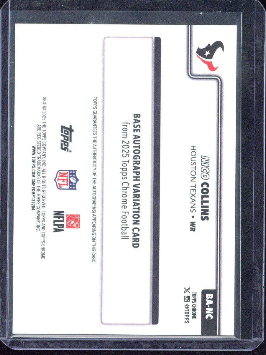 2025 Topps Chrome Football Nico Collins Autograph /150