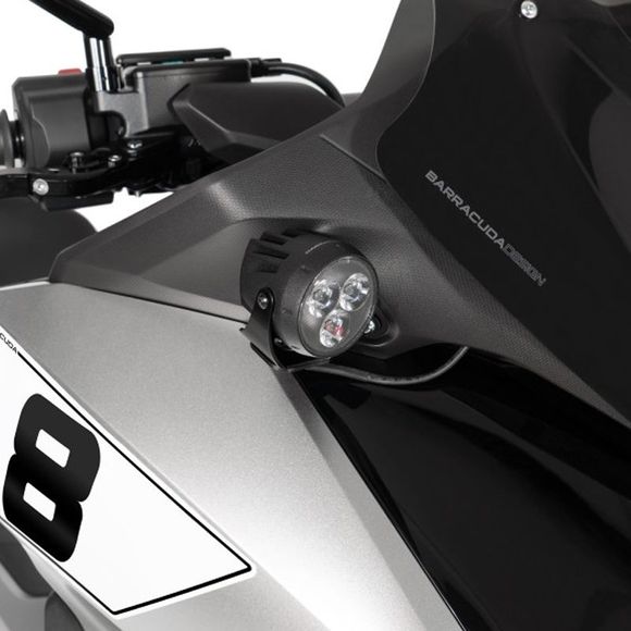 Support Phare Barracuda pour feux additionnels - NoirHONDA 750 FORZA 750 - 2021 - 2023Ref : BAR0613 / HF9003-21