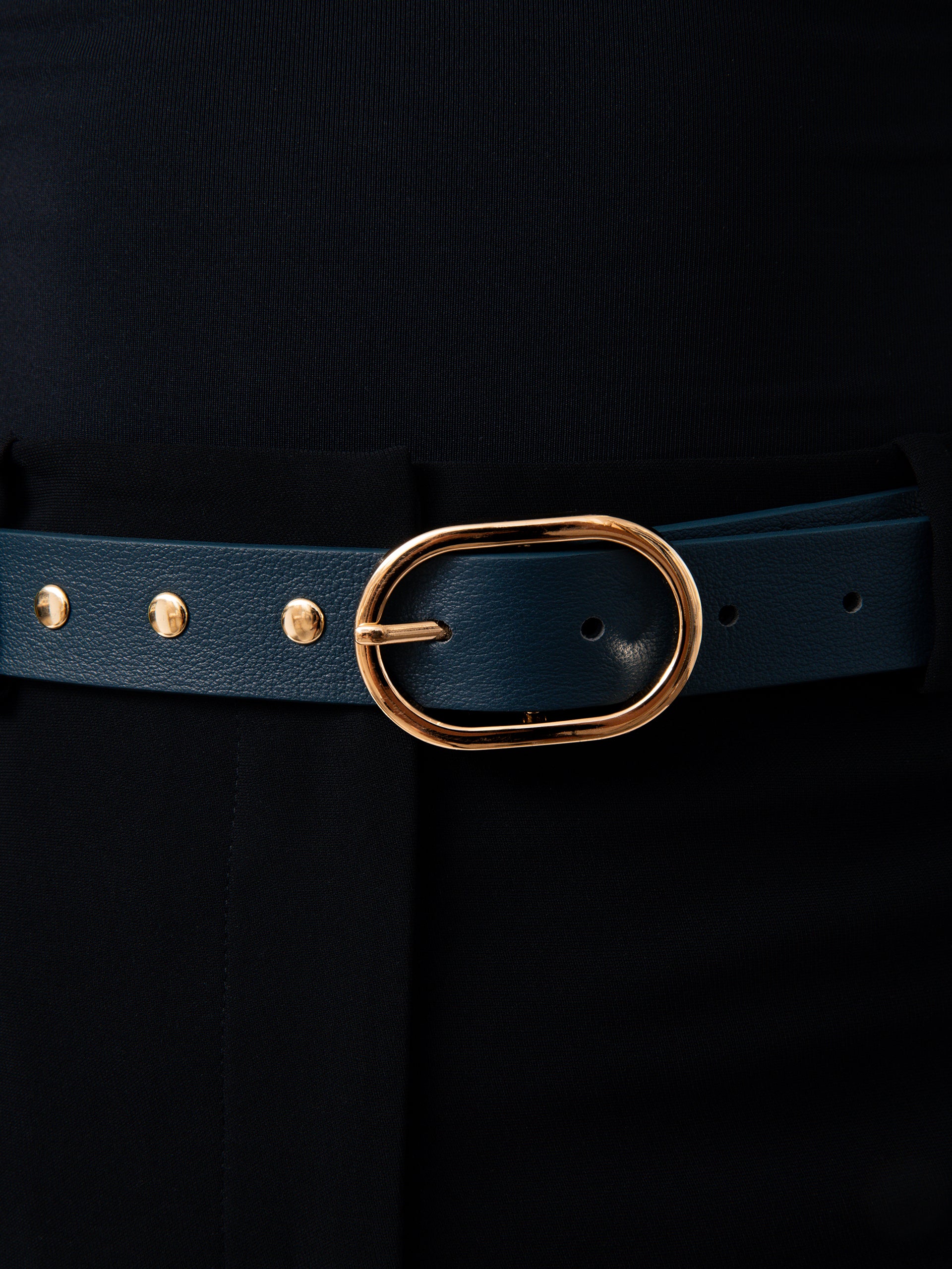 Boyfriend Stud Belt in Denim