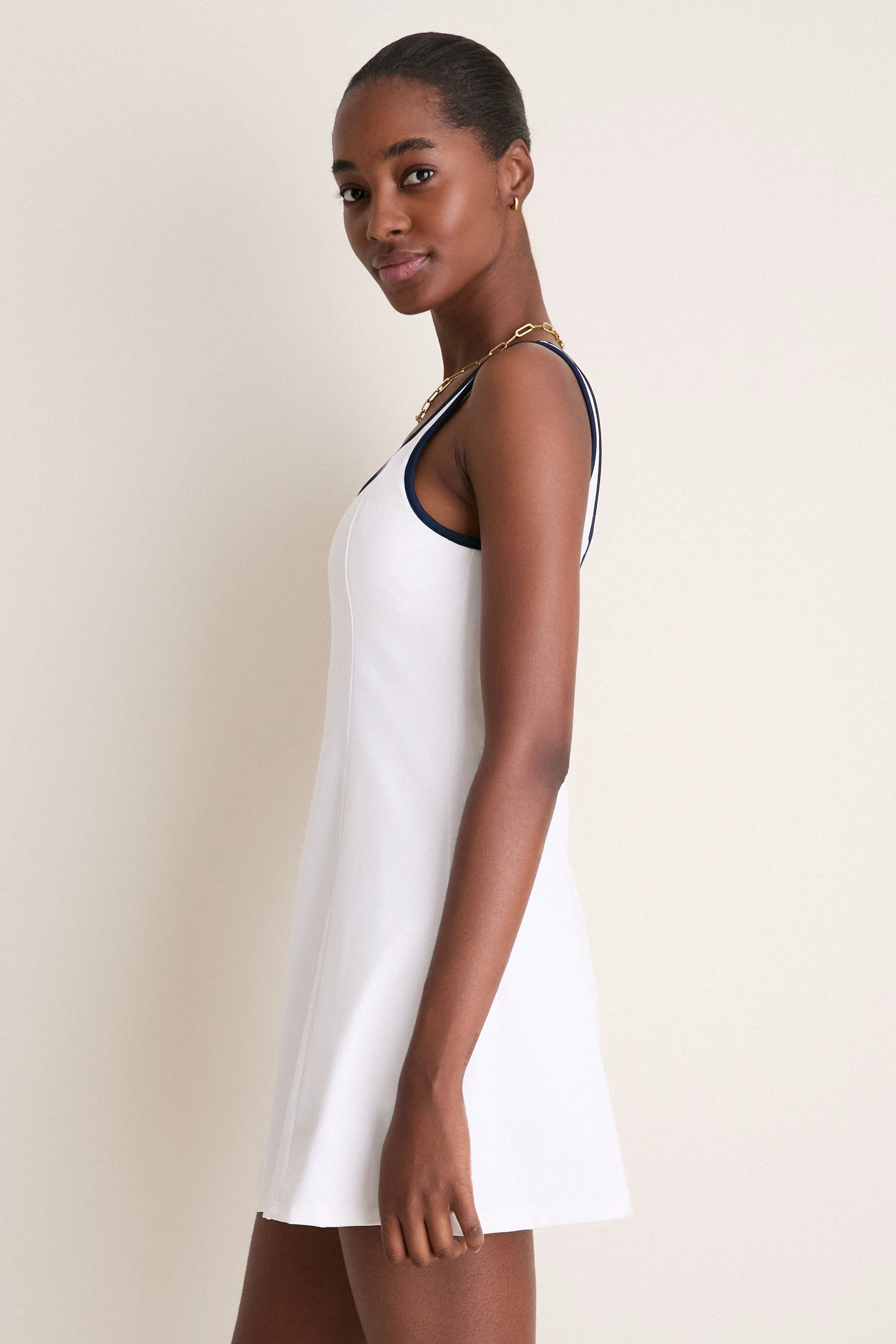 White Lightweight Compression Lucille Tennis Dress