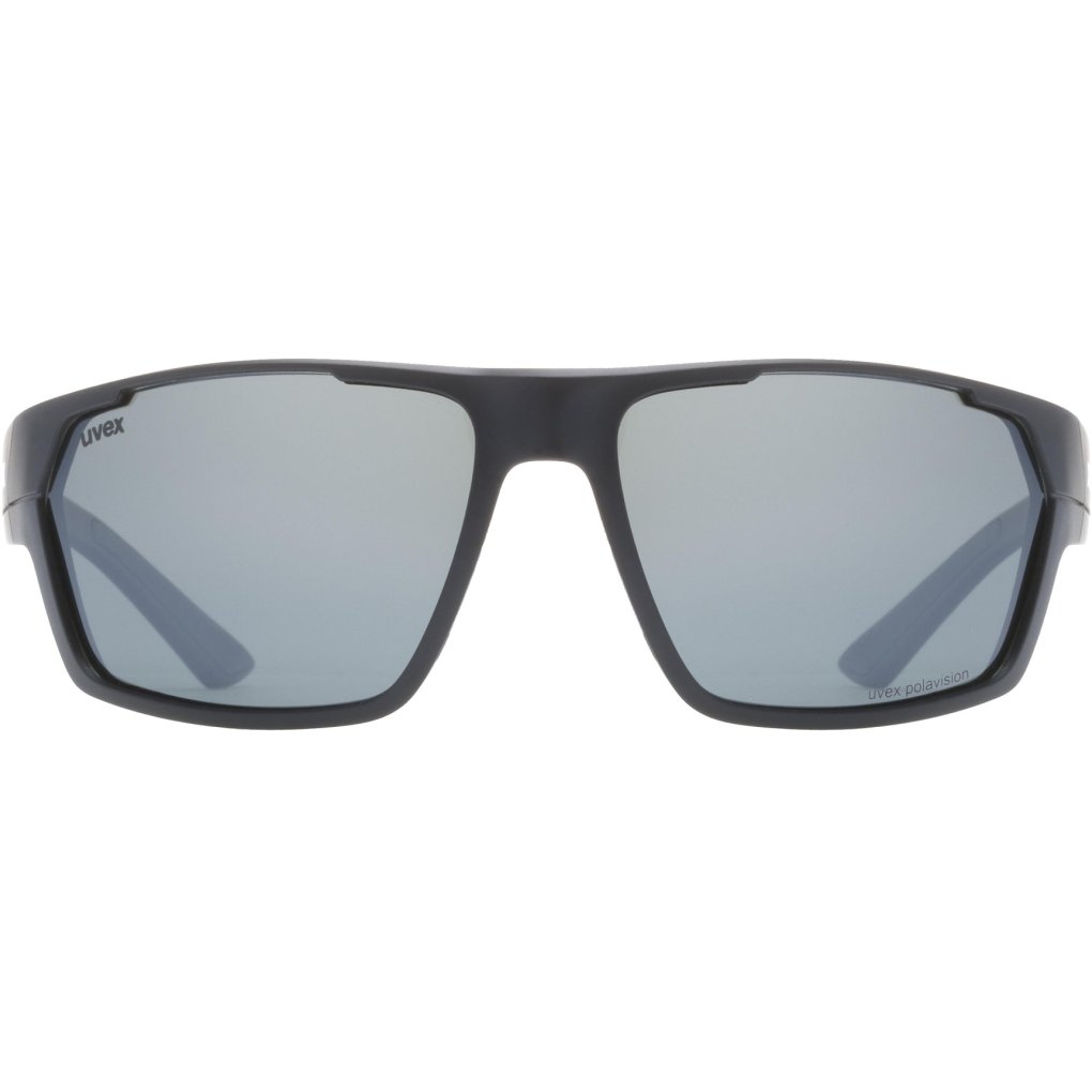 Uvex sportstyle 233 P Glasses - black matt/polavision litemirror silver