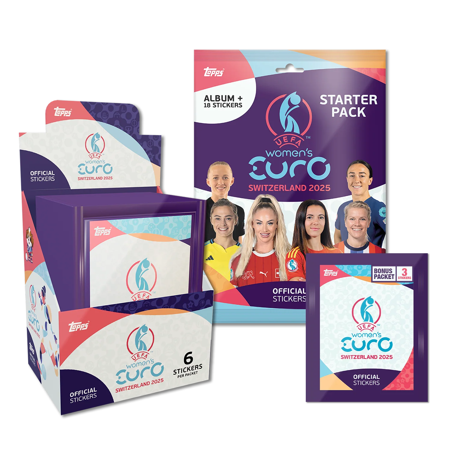 Topps Official Women's Euros 2025 Sticker Collection - Mega Starter Bundle