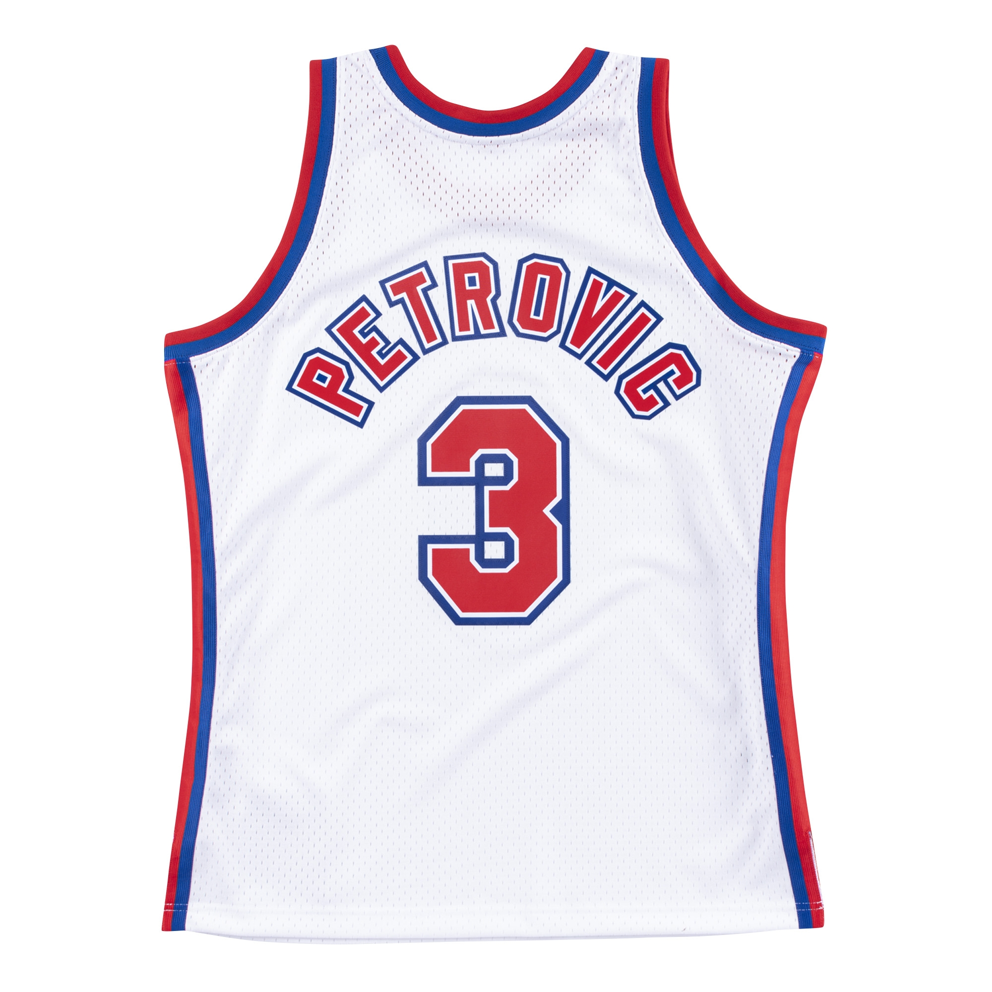 Dražen Petrović #3 New Jersey Nets 1992-93 Swingman NBA Jersey White