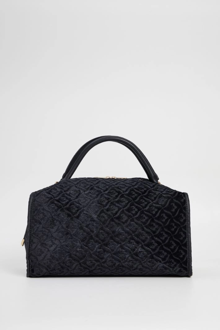 Devore velvet bag - BLACK