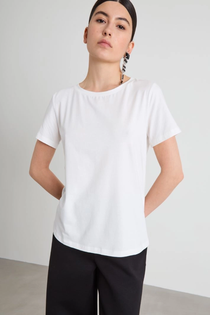 Cotton T-shirt - WHITE